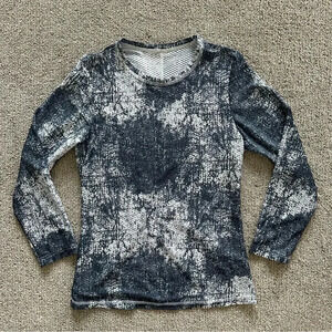 Sofibella Long Sleeve Tennis Top Cloud Burst Size Small